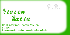 vivien matin business card